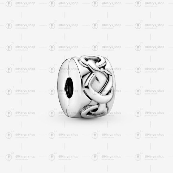 Pandora Knotted Heart Clip Dangle Charm|Silver Charms|Pandora US|Pendant - Picture 1 of 2